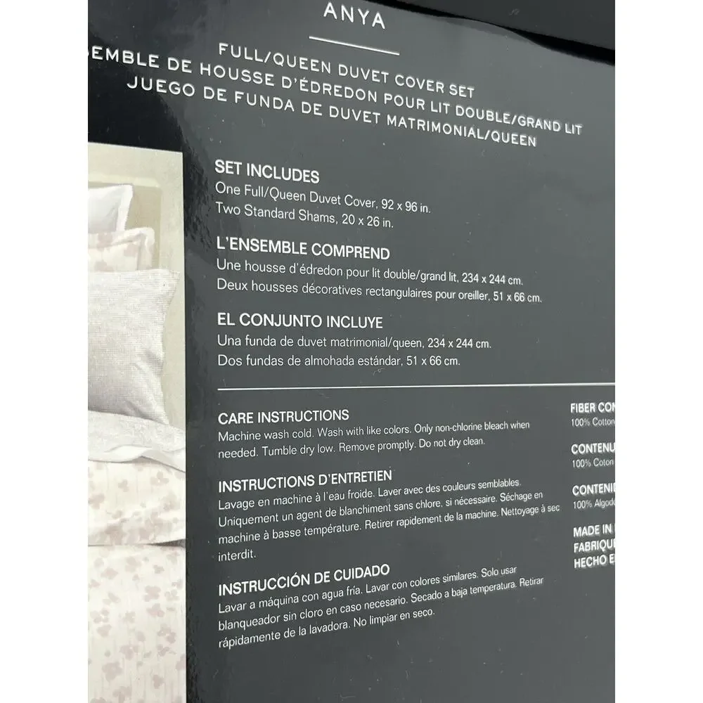 Lauren Ralph Lauren Anya BLUSH Pink Floral Queen Duvet Cover Set COVER AND SHAMS